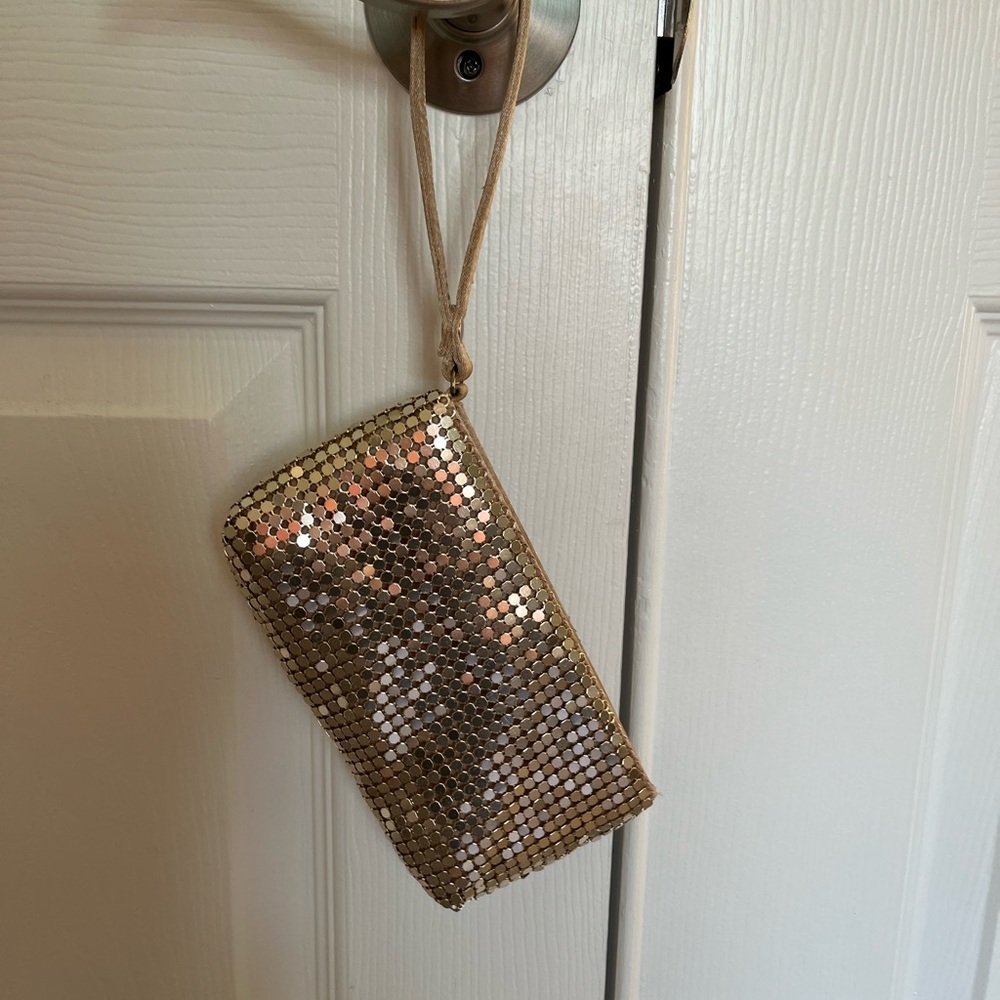 Gold wristlet, clean, smoke-free home price to sell! Cute for the holidays!